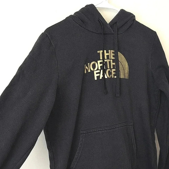 The North Face Long Sleeve Hoodie Women's Black Gold Size Medium - Picture 5 of 8